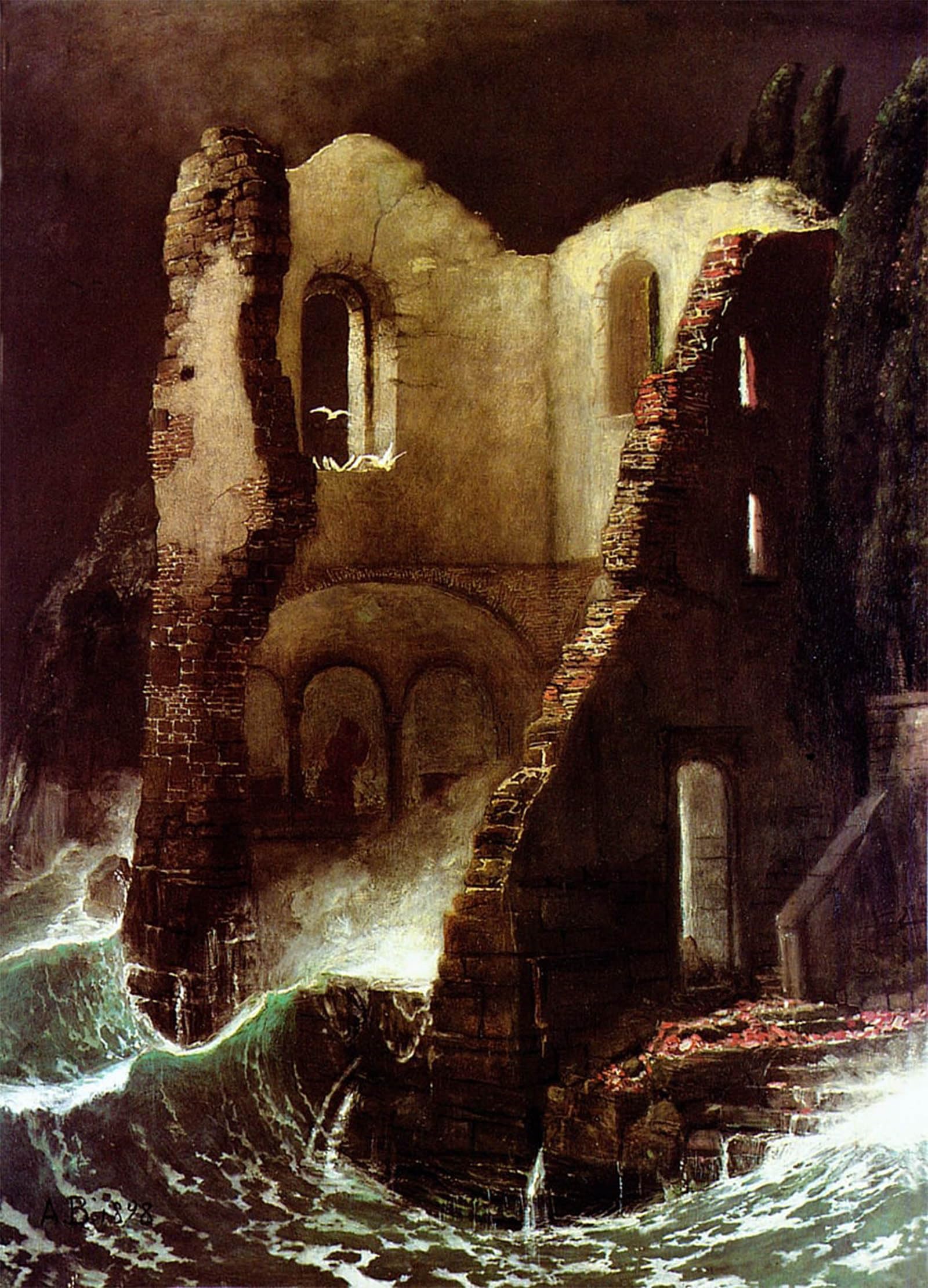 Tableau graffiti la chapelle d'Arnold Böcklin poster 60x90cm - 5