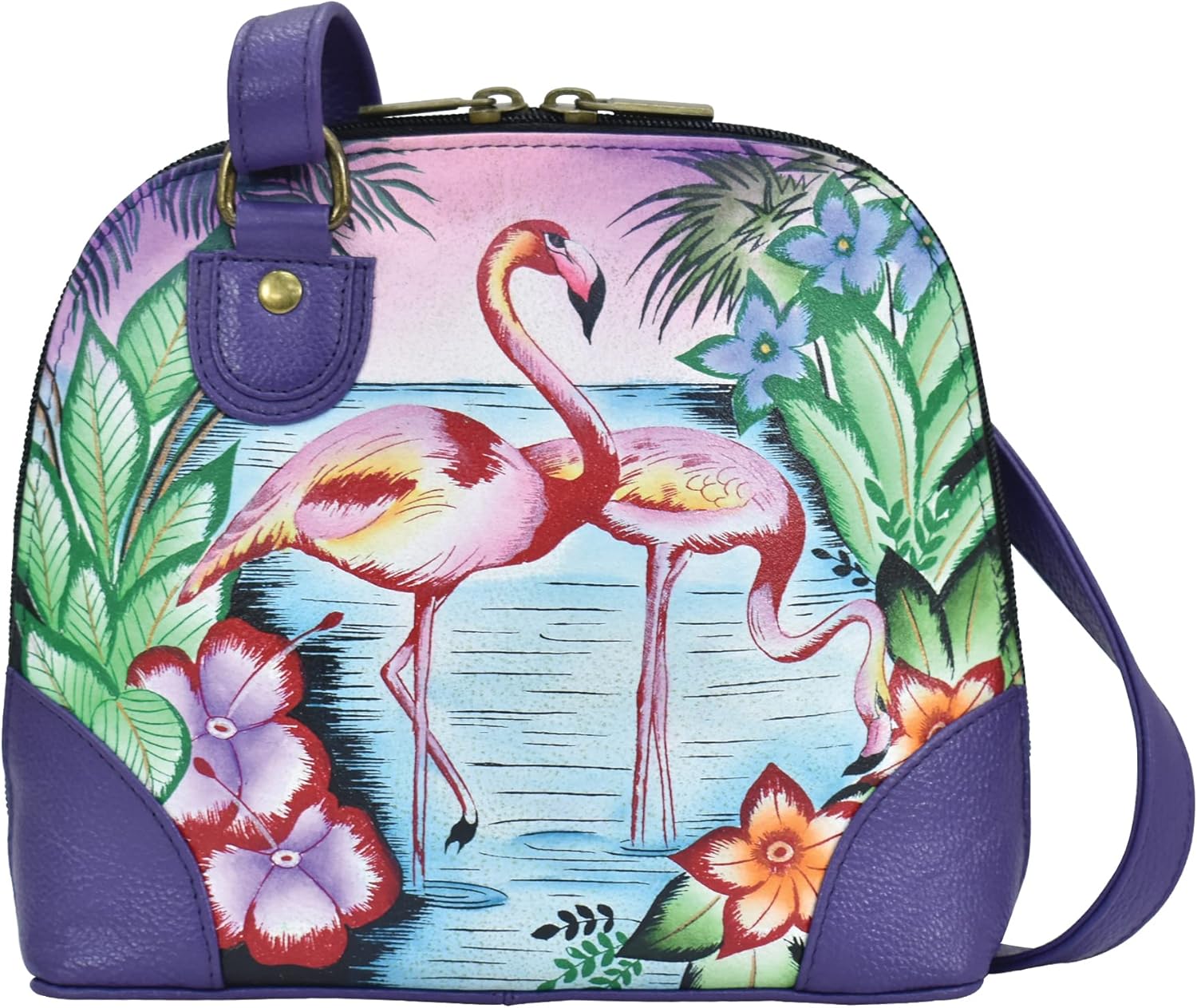 Anna by Anuschka Leather Small Multi Compartment Zip-Around Organizer