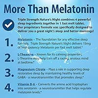 Vista 6 de Zero Brands Nature's Night Triple Strength Quick Dissolve Melatonin 15mg with Supportive Blend Natural Orange Flavor 90 Count Sugar Free