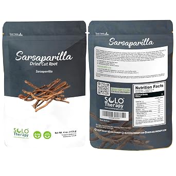 Sarsaparilla Dried Cut Root, 4 oz, Smilax Medica, Raiz De Zarzaparrilla Tea, Herbal Tea, Product From Mexico, Packaged in the USA 4 oz.