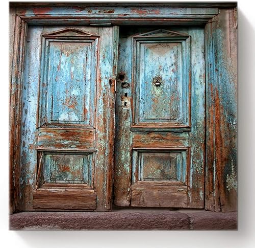 Tablero rústico de madera vieja para puerta de granero de granja de 20 x 20 pulgadas, pintura por número para adultos y niños principiantes en