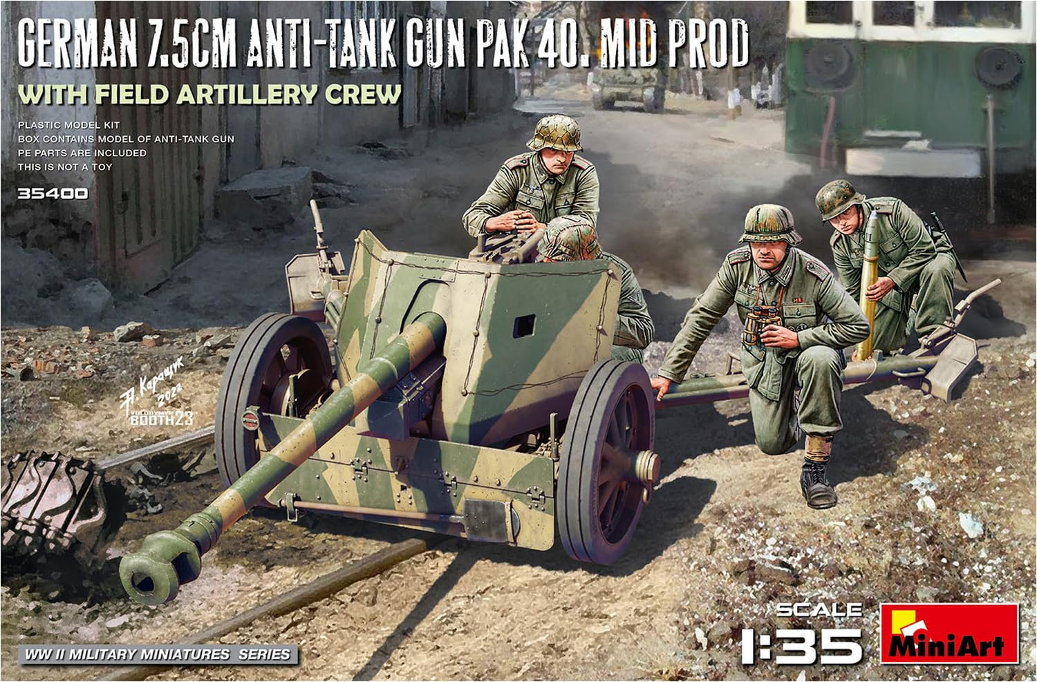 Miniart - cannone anticarro tedesco pak 40-1/35 - miniart 35400