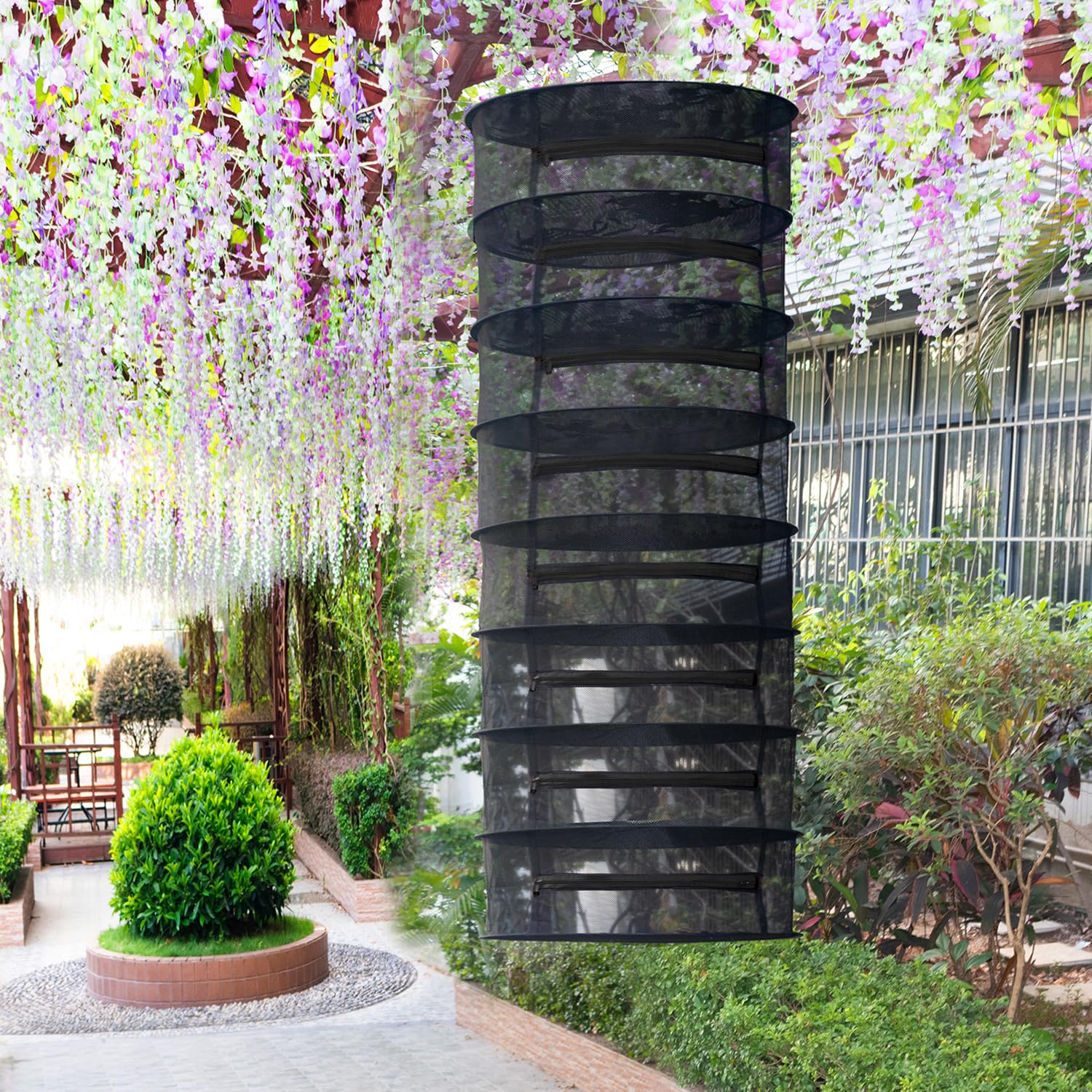 GOTOTOP Panier De Séchage D'herbes Séchoir à Herbes 4 Couches Avec