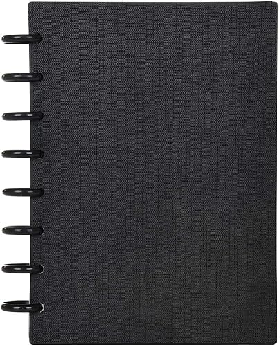 Vista 324 de Talia - Agenda personalizable con aros, (Fireworks Deep Lake, con discos Deep Lake, tamaño mediano (7.5 x 9.75 pulgadas).