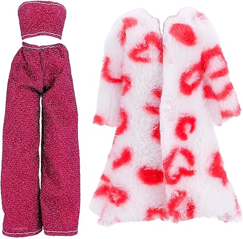Miniatura 3 de Ropa de muñeca, 5 trajes de invierno vestidos pantalones bolsa sombrero para muñecas 11.5 pulgadas accesorios estilo aleatorio