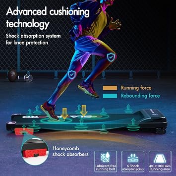 BLACK LORD 3.2HP Walking Pad with 9% Incline, Compact Under Desk Treadmills for Home with LED Display, Bluetooth Speaker, APP/Remote Control, Electric Running Machine, 1-12KM/H, for Walking, Jogging