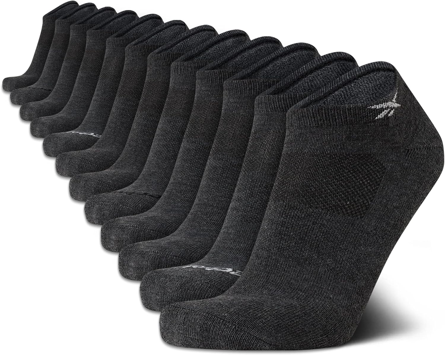 Reebok Men's Athletic No-Show Low Cut Socks with Cushion Comfort (12 Pack)