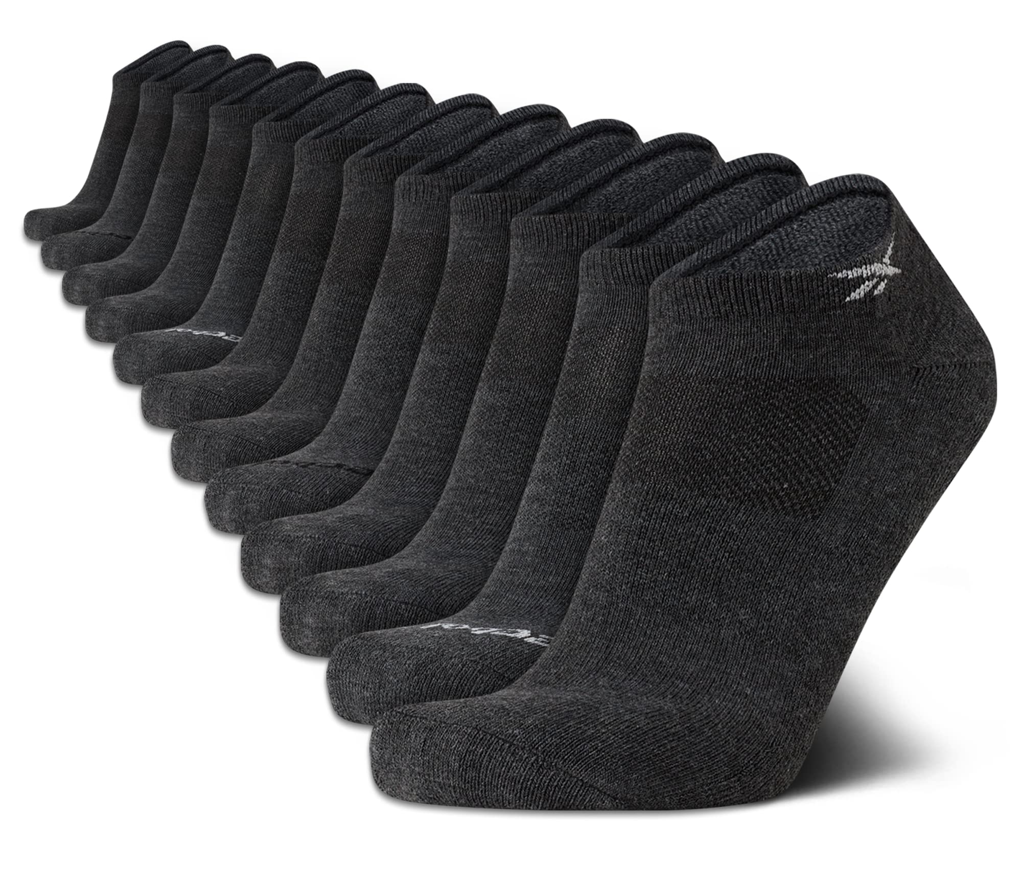 ReebokMen's Low Cut Socks - 12 Pack Performance Cushion Comfort No Show Socks - Breathable Athletic Socks for Men (6-12.5)