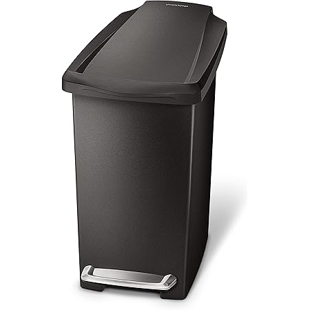 simplehuman CW1329 10L Slim Pedal Bin, Small Bin for Bathroom Bedroom ...