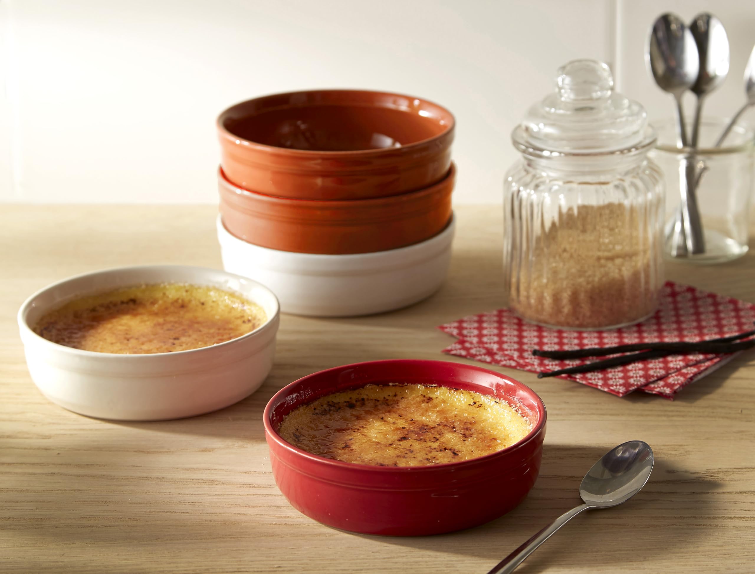 Emile Henry Zestaw 2 x naczynie Crème Brulee (10.13), glina,