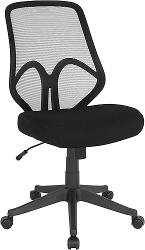 Flash Furniture Silla de oficina de malla negra con respaldo alto de la serie Salerno
