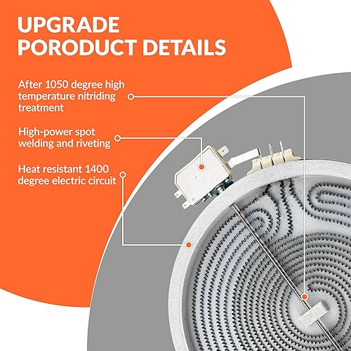 Miniatura 4 de MEE62385201 DG47-00067A Elemento de superficie radiante dual de 10 pulgadas, apto para estufa L.G Electric Range Sam.sung - Reemplaza Mee62385201