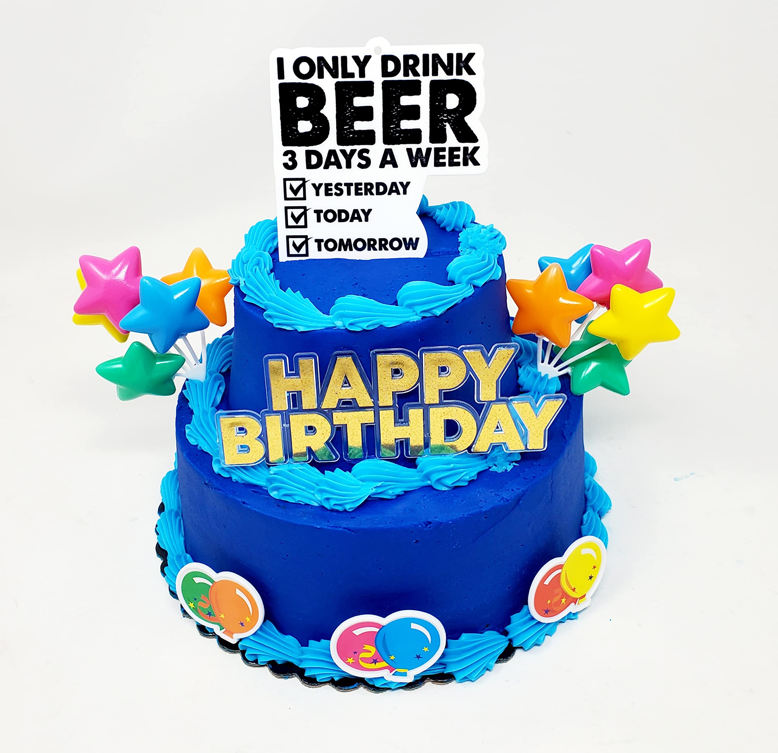 Happy Birthday 狂三 pr Amazon.com: Beer Birthday Cake Topper Set - I Only Drink Beer 3