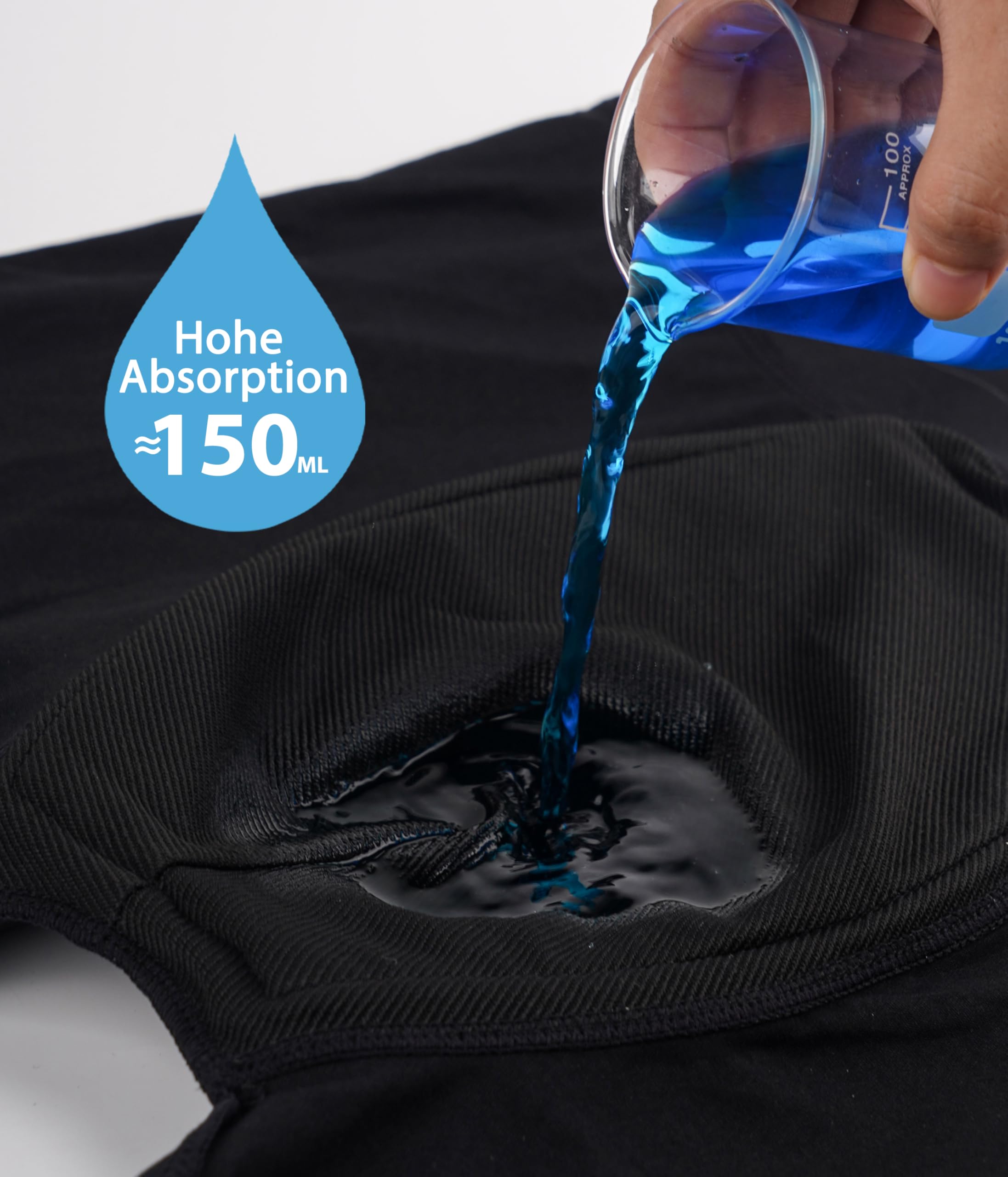 FORVEVO Męskie bokserki na nietrzymanie moczu, 150 ml, bawełna, nadają się do prania, bielizna z chłonnymi majtkami, wielokrotnego użytku, szczelne majtki, 5 sztuk, wielokolorowe, 01 l