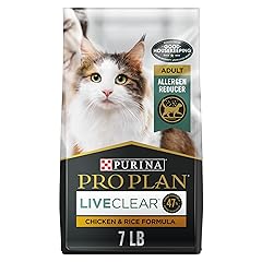 Purina Pro Plan Allergen Reducing, High Protein Cat Food, LIVECLEAR Chicken and Rice Formula - 7 lb. Bag