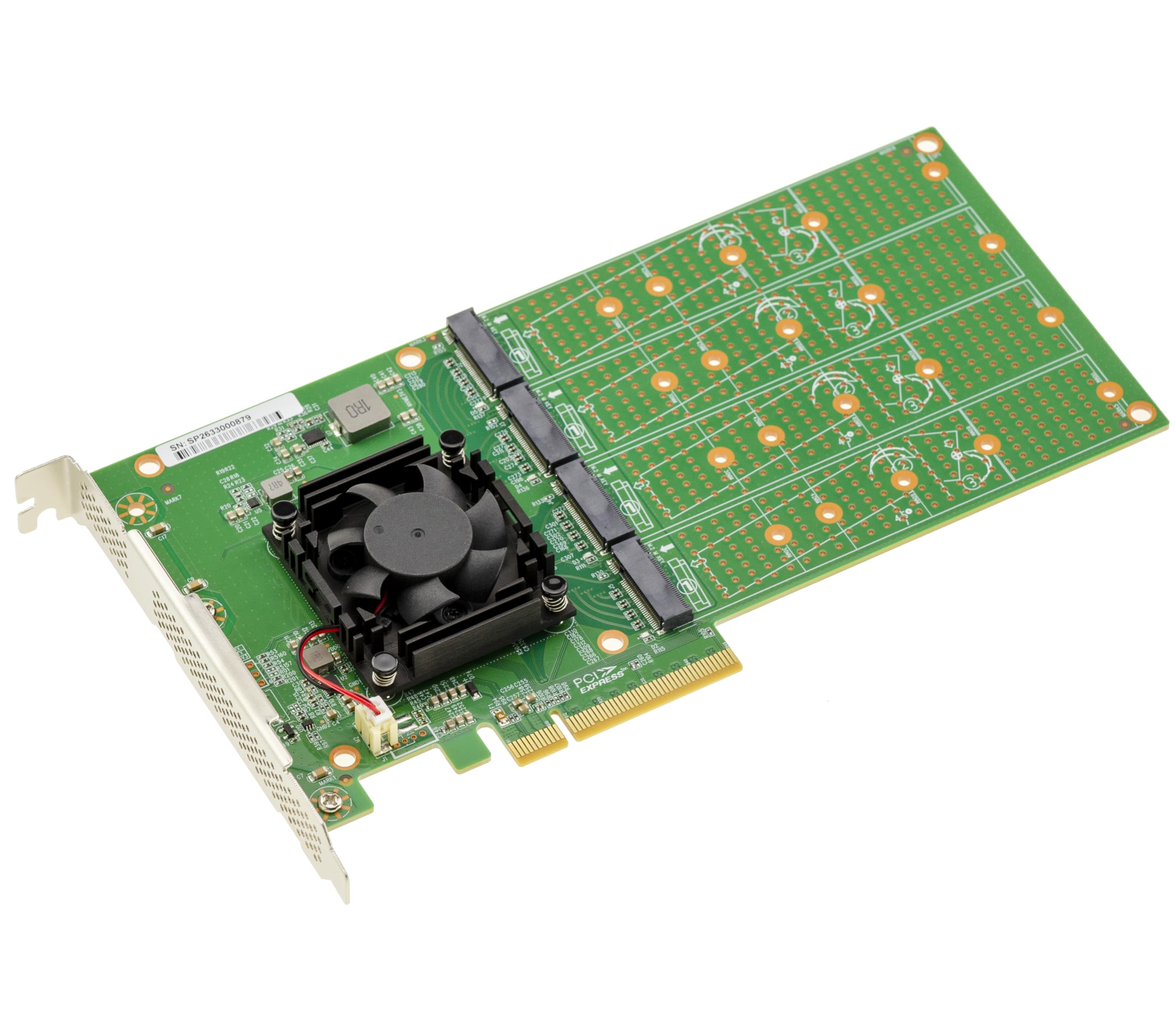 KALEA-INFORMATIQUE Scheda PCIe 4.0 x8 tipo Switch a 4 SSD M2 Chip IX8024