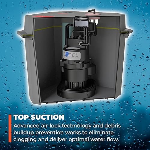 Miniatura 6 de Barnes 147362 Modelo ESB33LT Sistema de bomba de sumidero de bandeja de lavandería premontada con bomba ESB33, 13 HP, 120 V, 45 GPM, descarga de 1.5