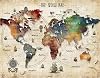 GLIDIAM 50 x 40 cm Diamond Painting World Map Diamond Painting Pictures World Map DIY Full Drill Crafts Adults Mosaic Embroidery Cross Stitch Gift for Wall Decoration Living Room Bedroom