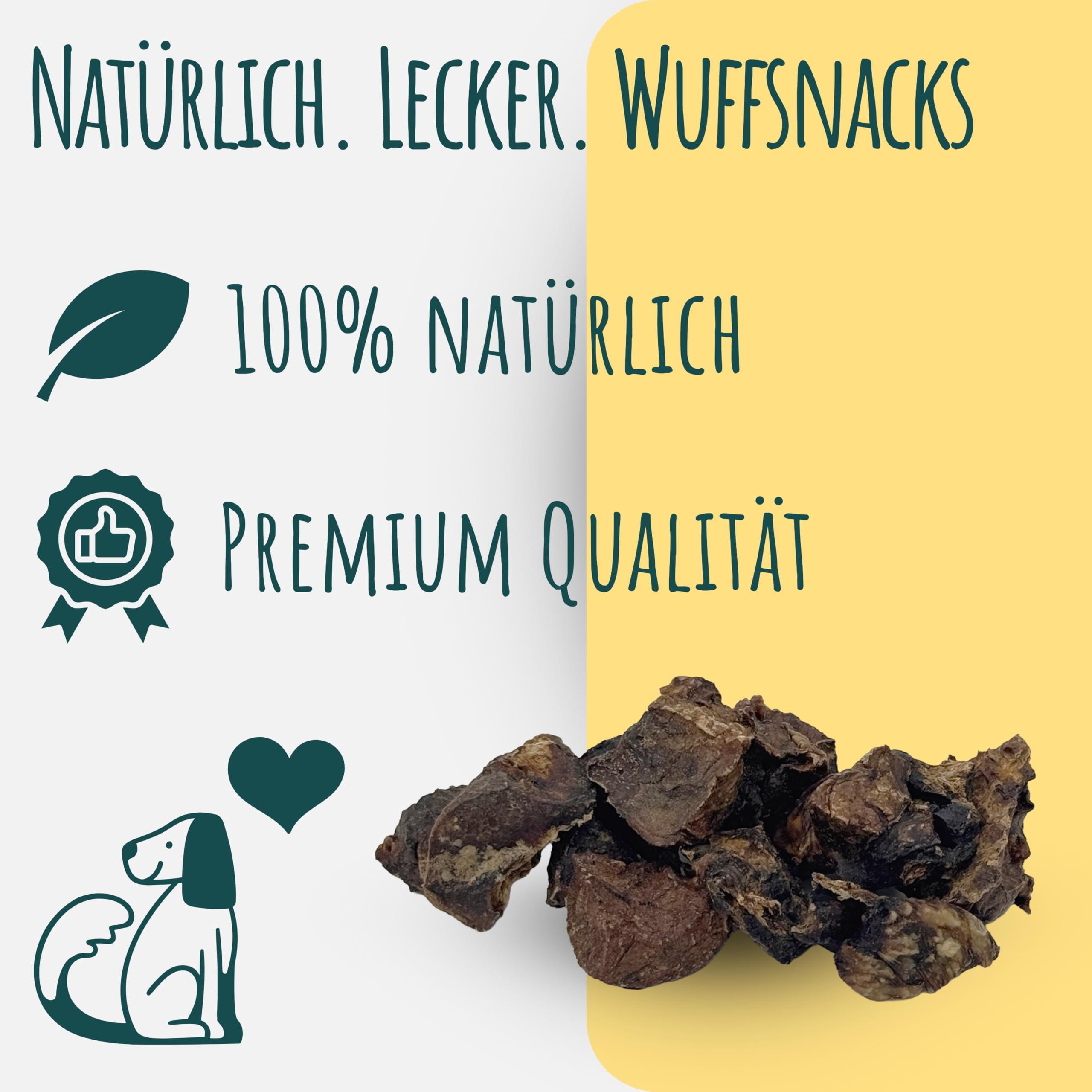 Rinderlungenwürfel für Hunde I 2,5 kg I Rinderlunge getrocknet würfel klein I Trainingsleckerli Hund I Rinderlunge für Hunde getrocknet | fettarm I Leckerlies von Wuffsnacks