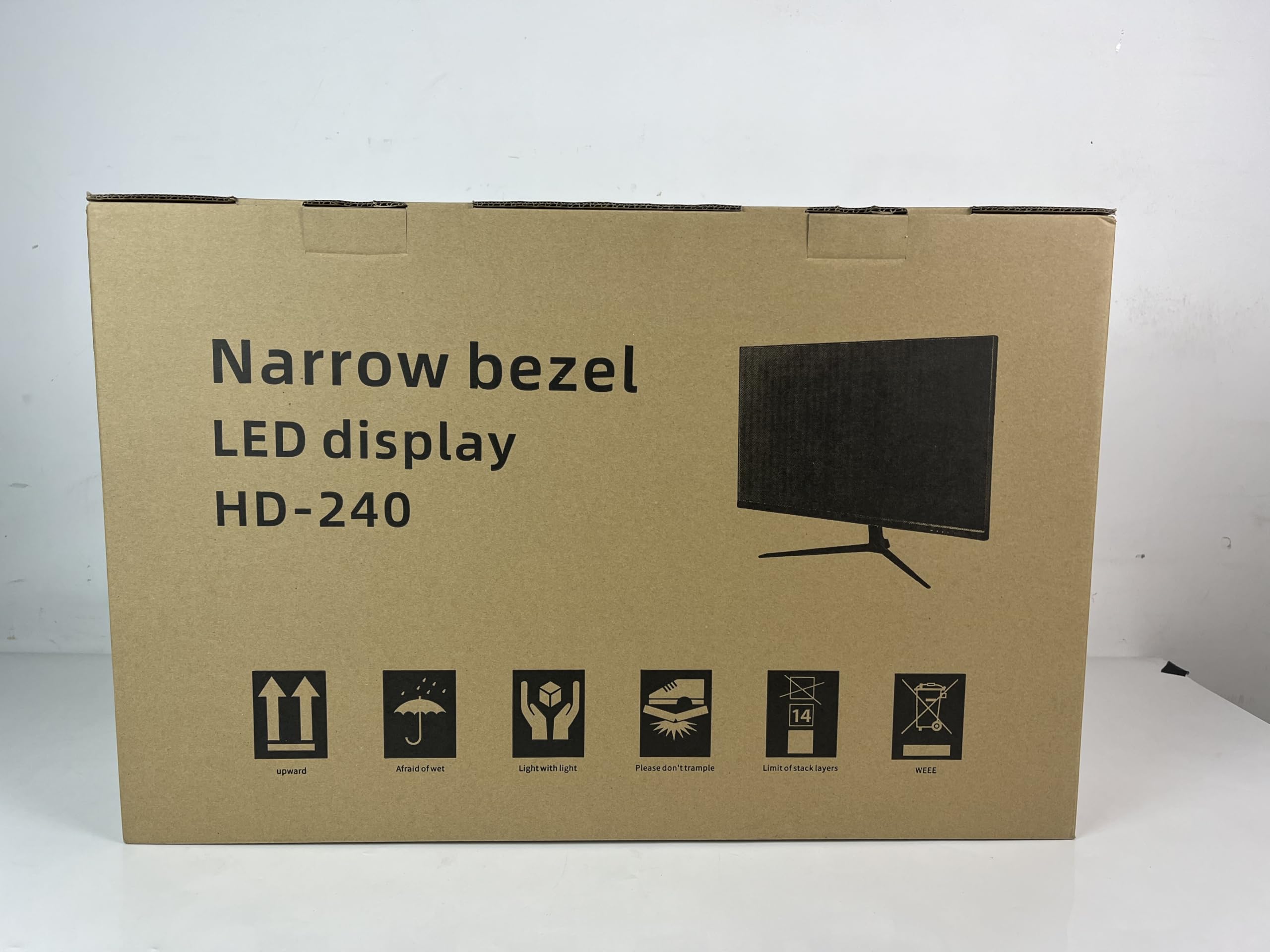 Moniteur PC 23,8" LED 1080P Full HD Low Blue Light 75Hz IPS Moniteur de bureau HDMI VGA Installation VESA