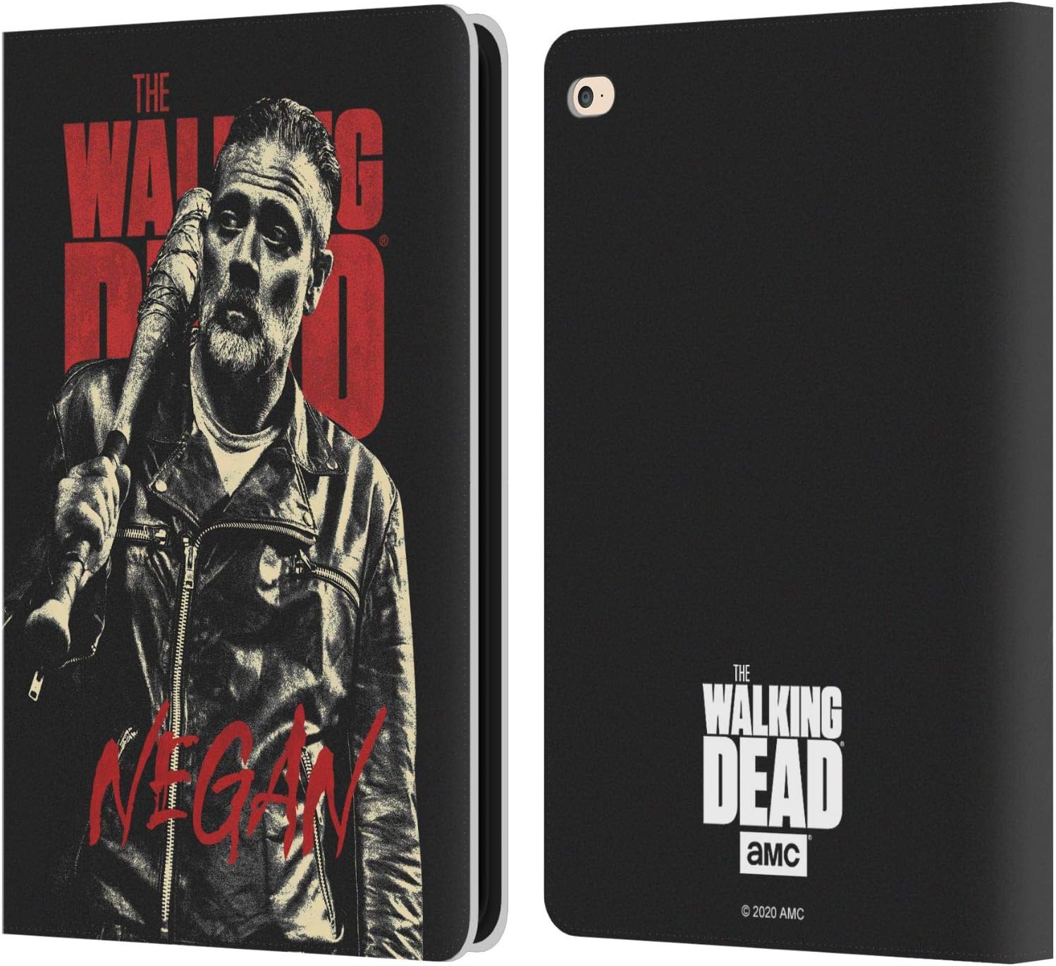 Head Case Designs Officially Licensed AMC The Walking Dead Negan Season 10 Character Portraits Leather Wallet Case Compatible with Apple iPad Air 2 (2014)