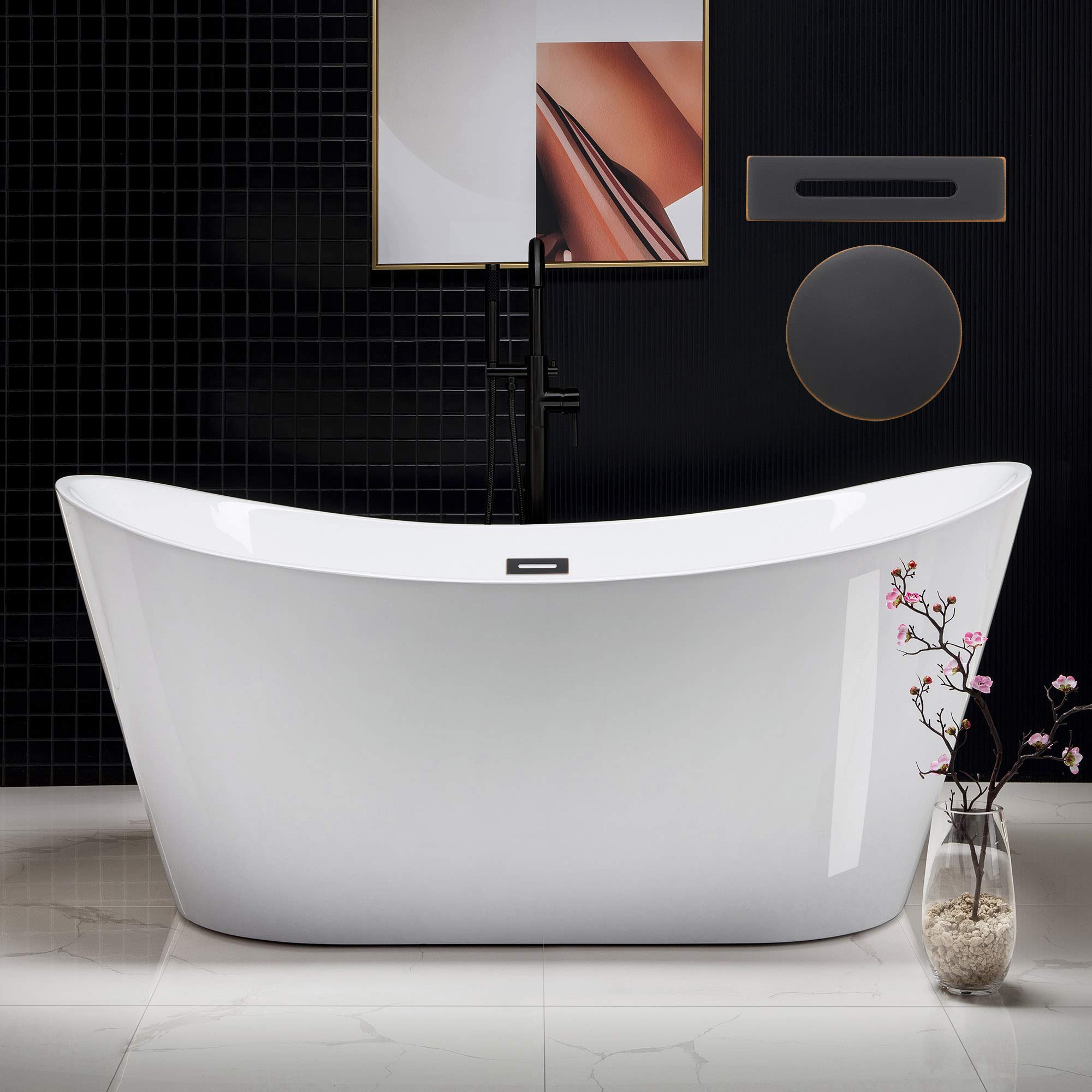 WOODBRIDGE 67 Oil Rubbed Bronze Tub