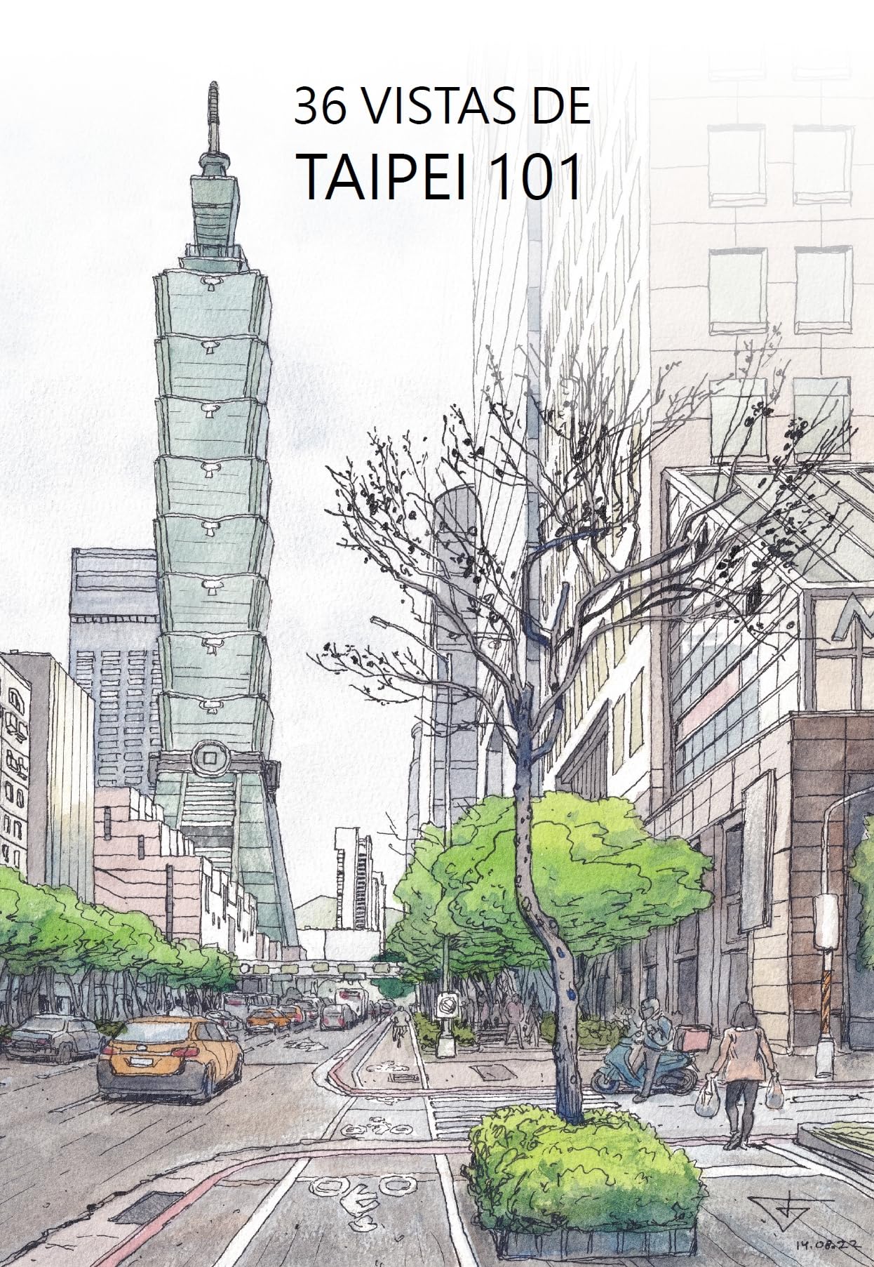 Livre d'illustrations Taipei 101 pour voyager depuis votre salon en espagnol