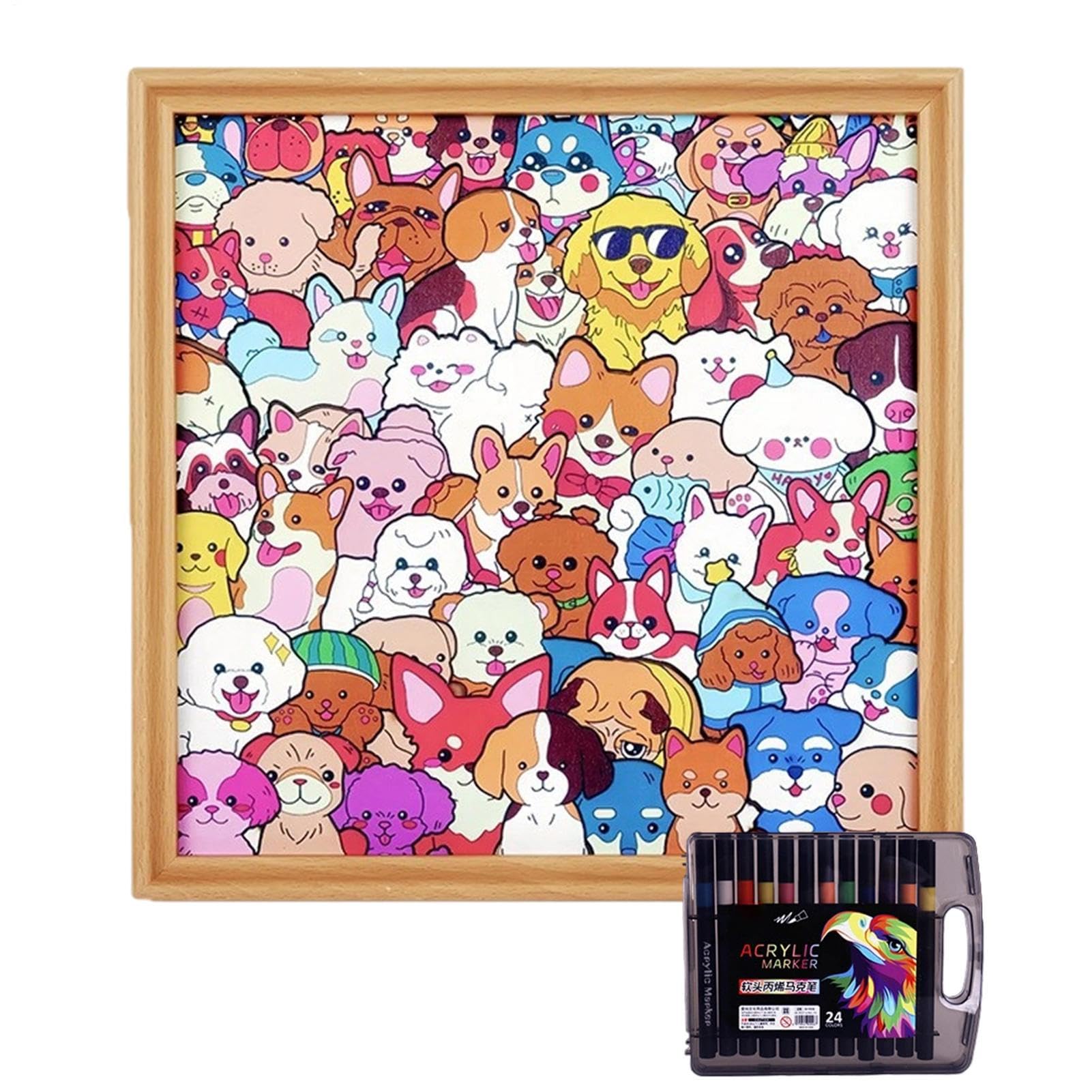 Pokoloruj Swoją Drewnianą Puzzle Kolorowanka Ramka Na Zdjęcia