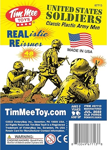 Miniatura 5 de TimMee - Figuras de soldado de juguete de plástico para hombre, 48 piezas, hechas en Estados Unidos