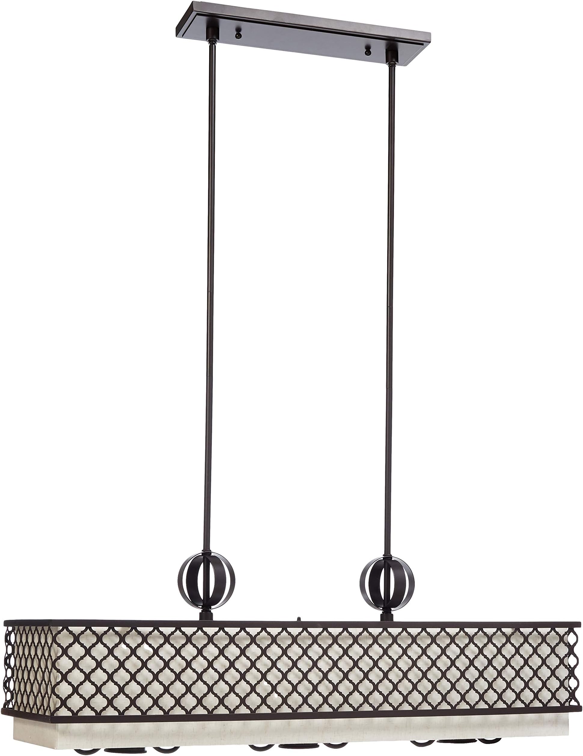 LivexLighting 41117-92 Linear Chandelier, English Bronze, 16.50x39.75x12.50