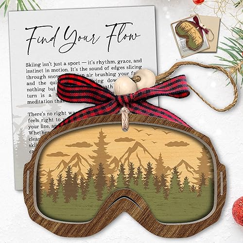 MAPDTWO Ski Goggles Ornament - Snowboard Ornaments for Christmas Tree,