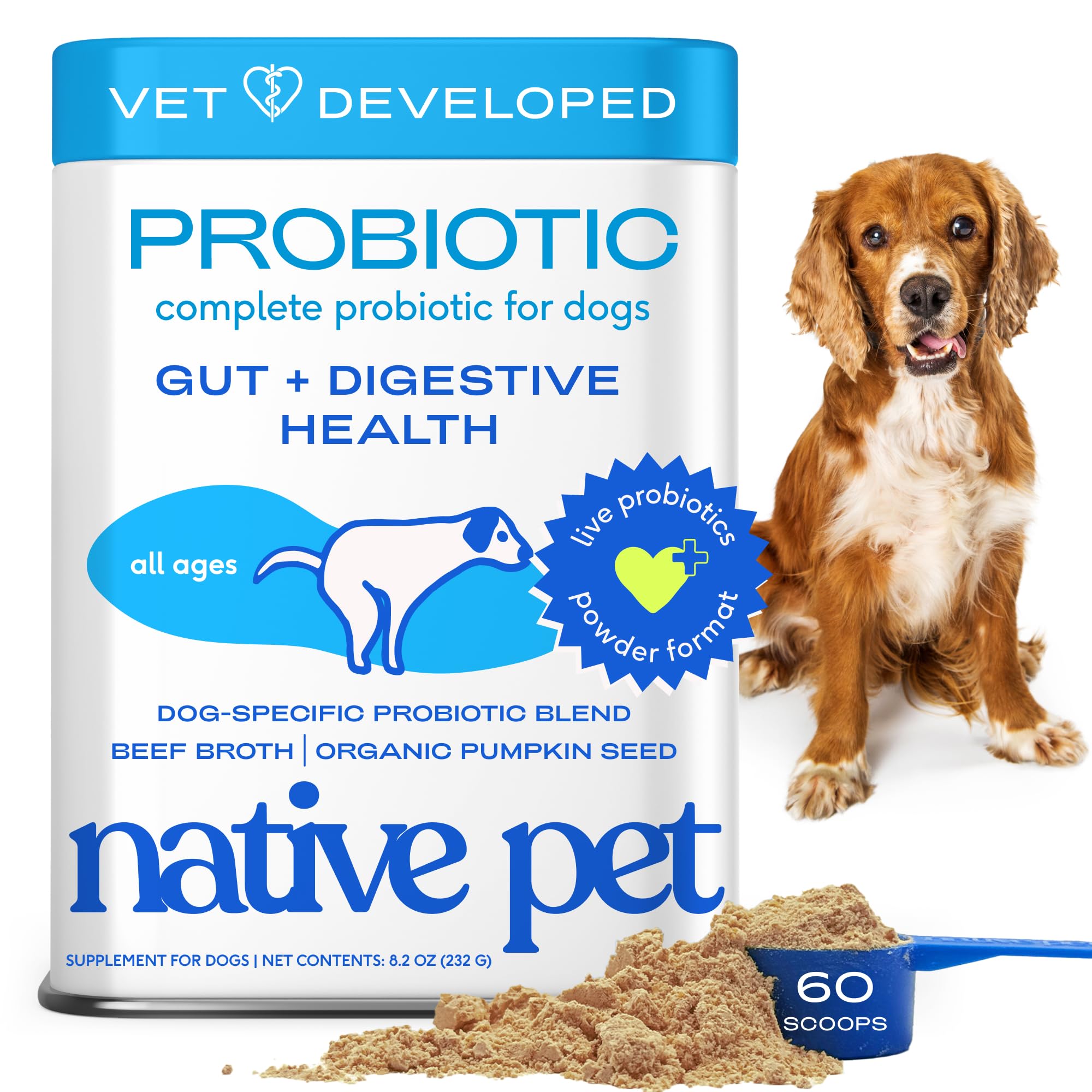 Native Pet Probiotics for Dogs – Dog Probiotic Powder