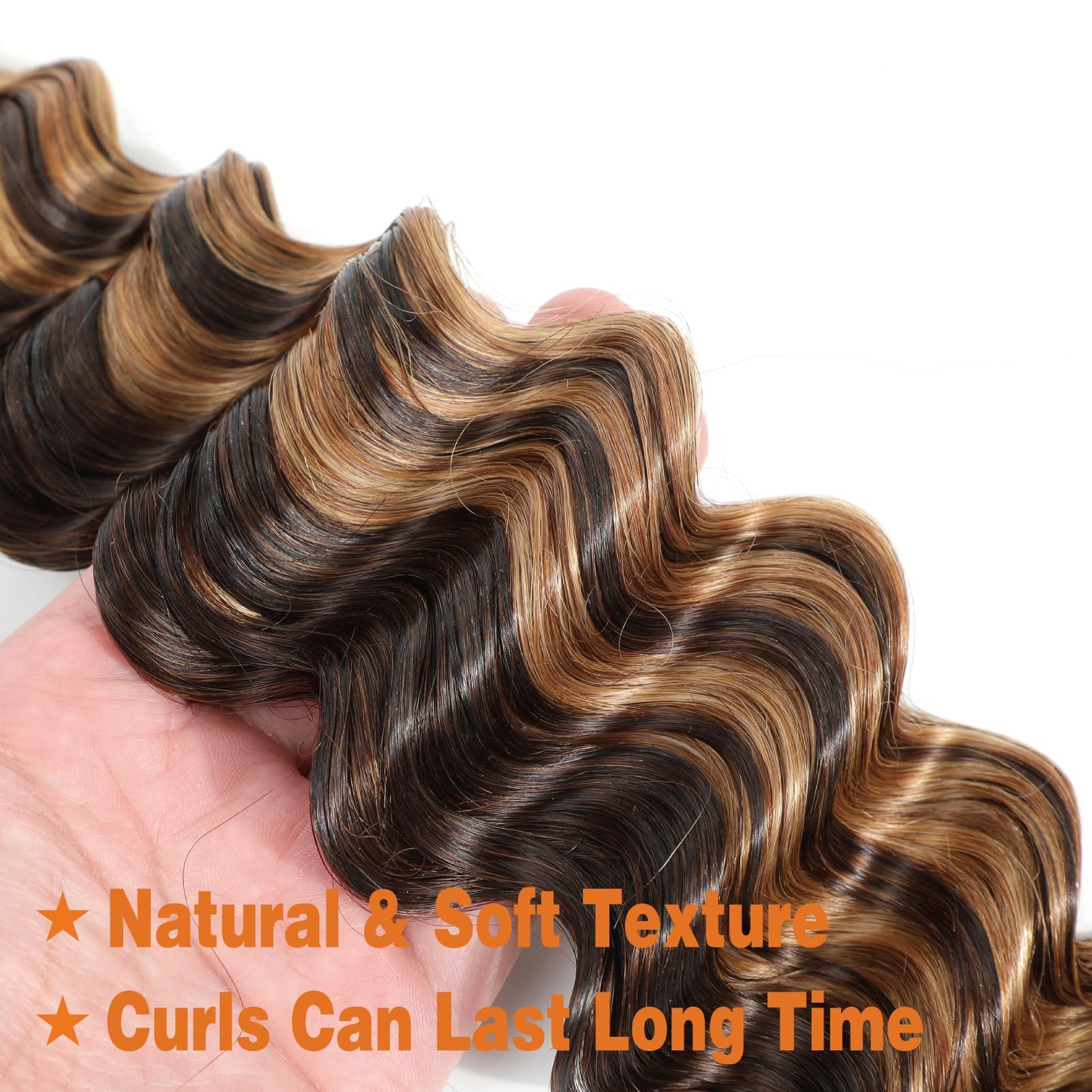 Bulk Human Braiding Hair Deep Wave Human Hair for Braiding Micro Braiding Hair Human Hair 100% Unprocessed Brazilian No Weft Human Hair 20 Inch (100g,4/27) - Image 4