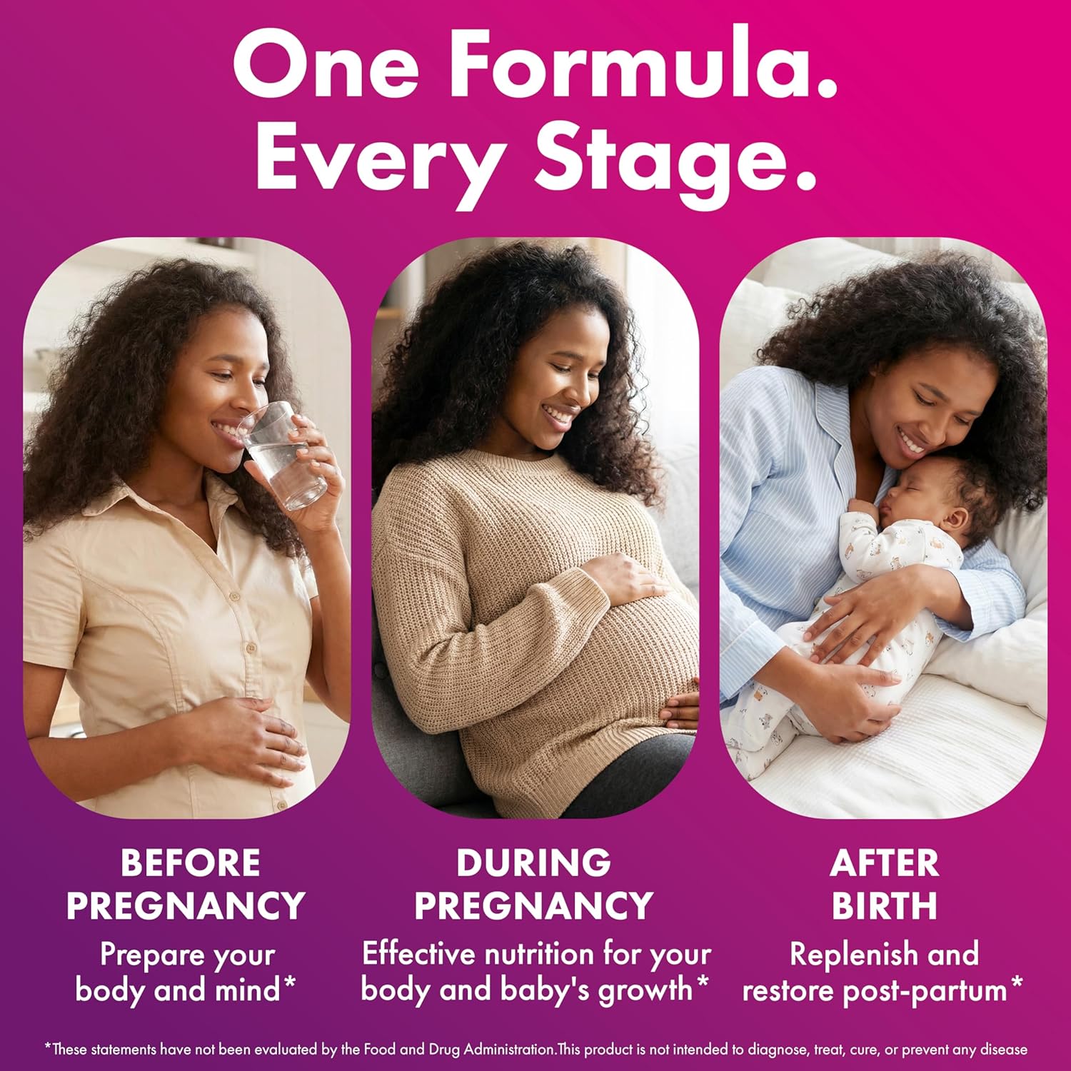 Prenatal Vitamins for Women- Sophisticated Folate and 18 Vitamins and Minerals for Neural Tube Support & Fetal Brain Development, Gluten-Free, Dairy-Free & Soy-Free - 30 Capsules - 30 Servings