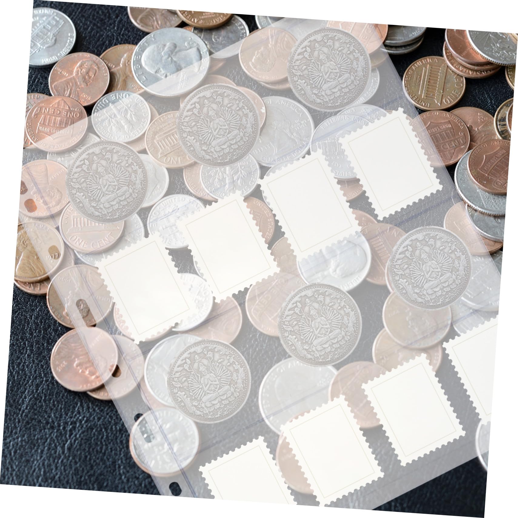 Gatuida Album con 20 Fogli in Pvc Trasparente per Collezionare Banconote e Monete Organizza e Protegge da Polvere e Danni, per Collezionismo