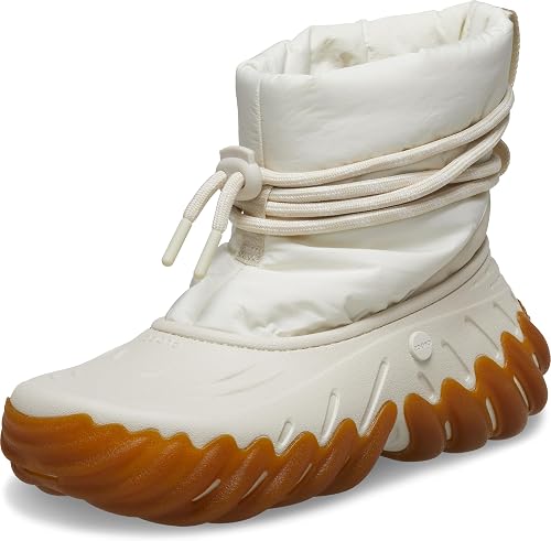 Crocs Unisex-Adult Echo Snow Boots, Stucco, 5 Women/3 Men M US