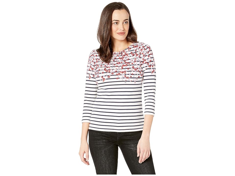 

Joules Harbour Print Jersey Top (Cream Border Ditsy) Women's Blouse, Gray