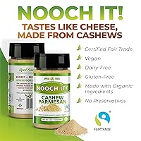 Vista 9 de NOOCH IT - Queso parmesano de anacardo - 4 onzas Sin lácteos, orgánico, de comercio justo, sin OMG, sin gluten Cobertura de queso de anacardo a