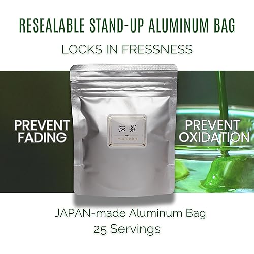 Miniatura 4 de Satoen polvo matcha de grado ceremonial japonés auténtico 1.76 onzas (1.76 oz)  Polvo de té verde de grado ceremonial de Spring First Harvest