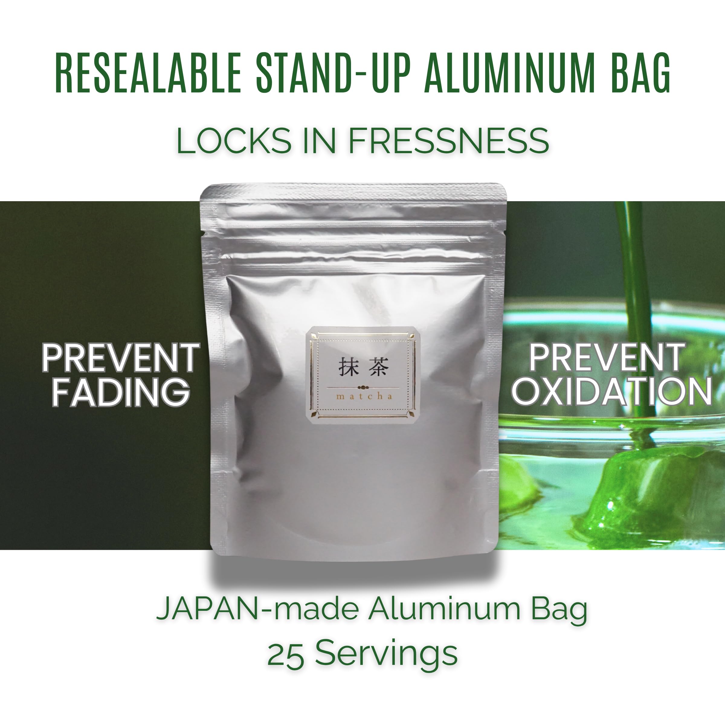 Satoen Authentic Japanese Ceremonial Grade Matcha Powder - Ceremonial Matcha Green Tea Powder from 100 Spring Premium First — view 3