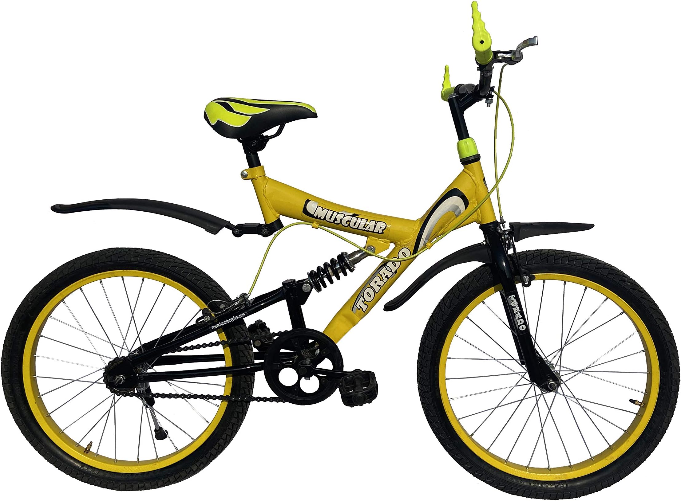 Torado Muscular 20 Inches Bicycle for Children - Yellow