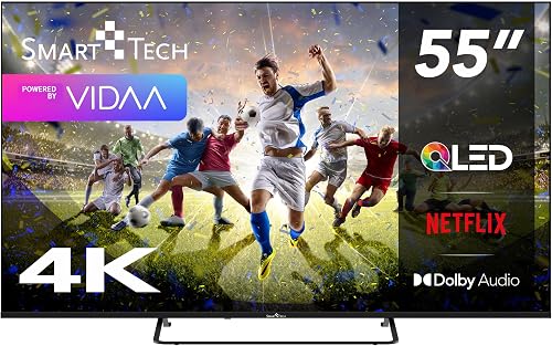 Smart Tech TV QLED 4K UHD 55' (139 cm) 55QV02K VIDAA TV- 3xHDMI 