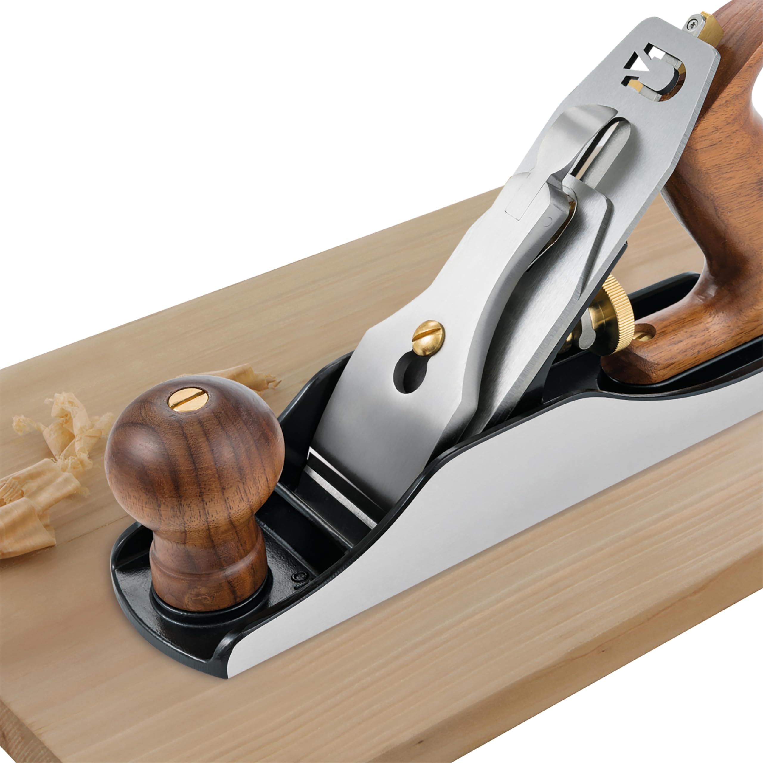 DICTUM Schlichthobel N. 4 - Paletta manuale di precisione per legno con ferro in acciaio SK4 | Cuccia per legno e falegnameria di alta qualità per la lavorazione fine del bordo e della superficie
