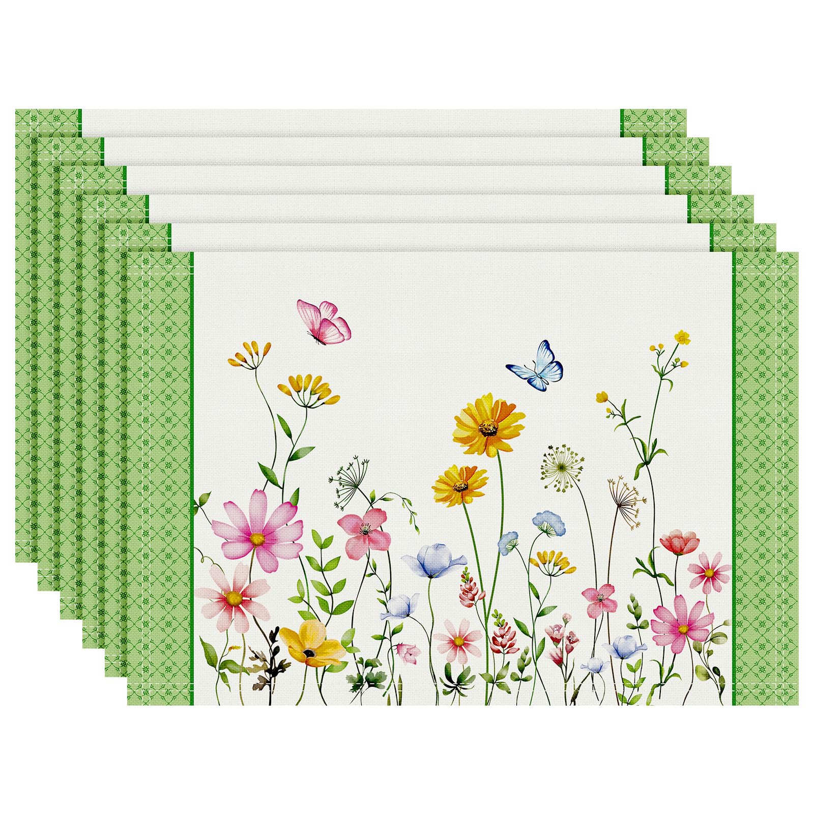 Set de table cuisine facile à nettoyer : lot de 6 tapis antidérapants pour repas de famille