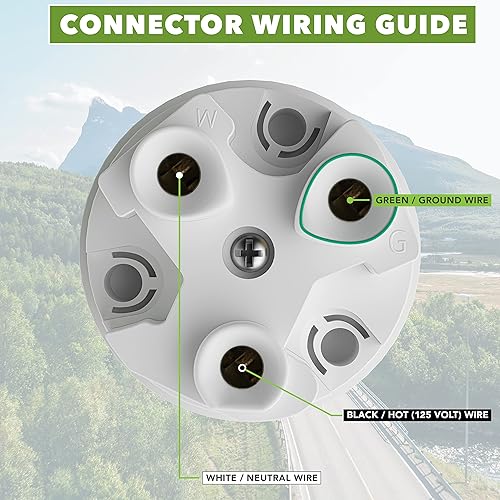Miniatura 4 de Leisure Cords - Cable de alimentación para autocaravana de 30 amperios, bloqueo de conector de orilla, extremo de repuesto, cierre giratorio marino