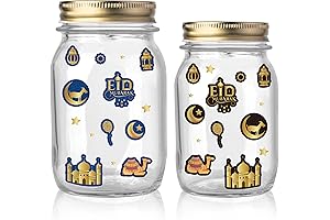 WATINC Eid Mubarak Stickers - 372Pcs Eid Mubarak Festival Decoration