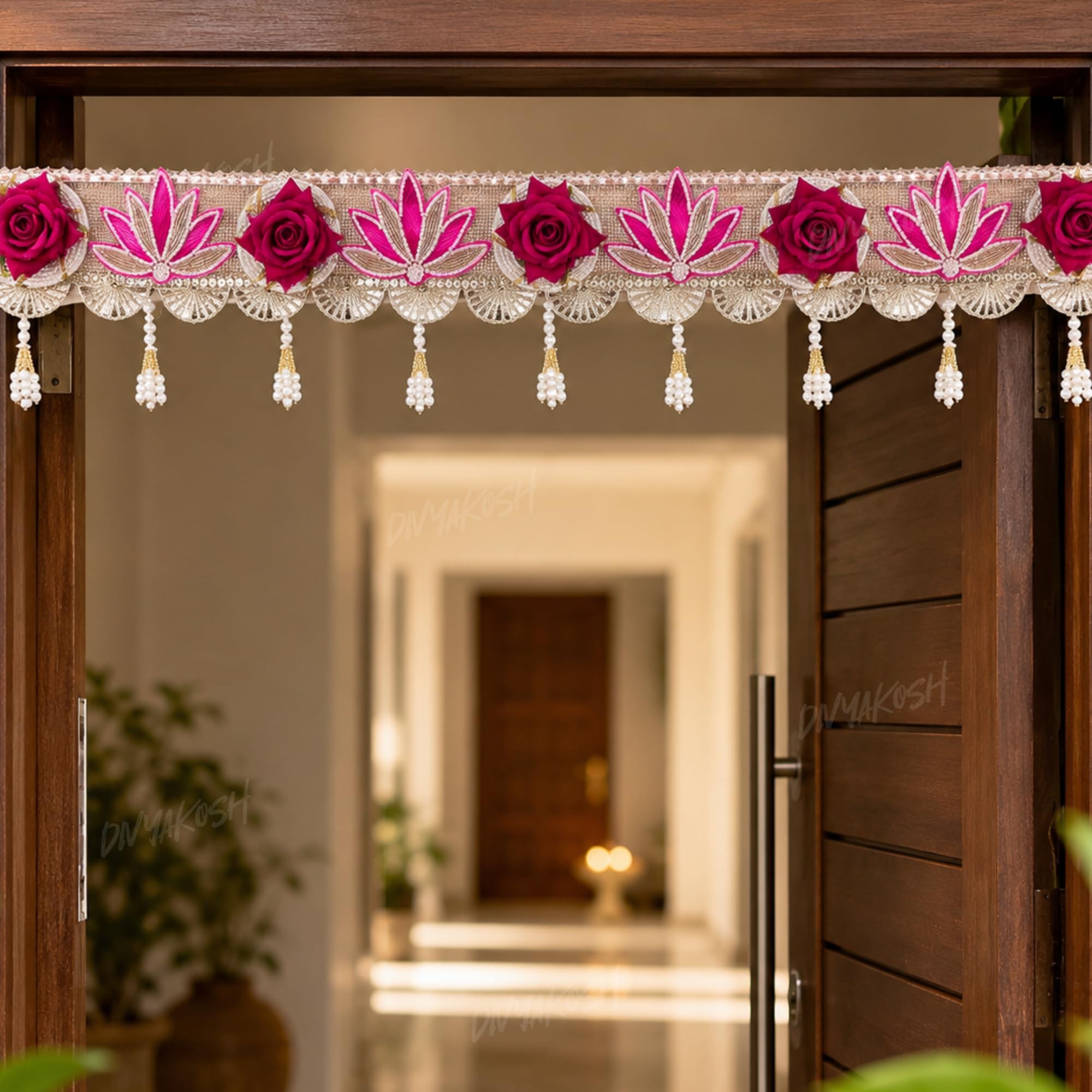 Divyakosh Rose Toran - Handmade Door Hanging -5