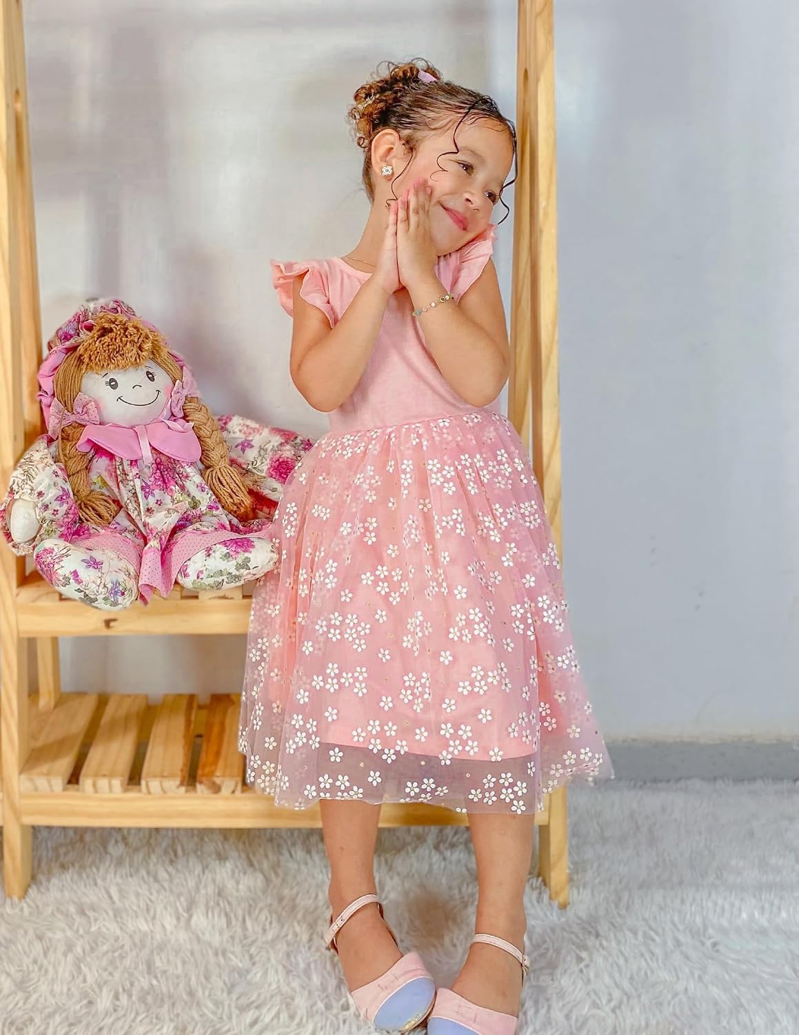 Flypigs Toddler Tutu Dress Girl Ruffle Summer Birthday Party Tulle Dresses image 5