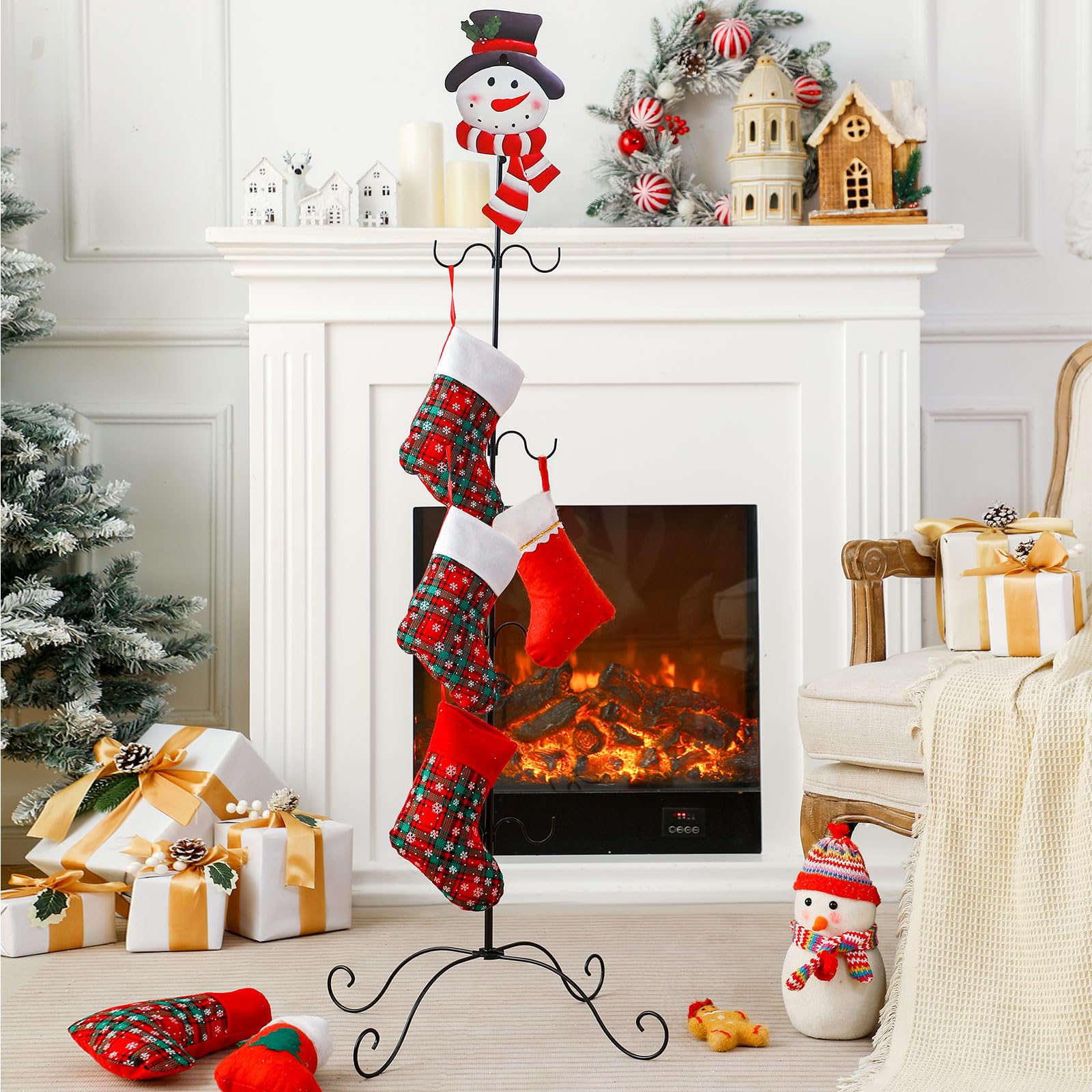 Amazon.com: Metal Freestanding Christmas Stocking Holder with