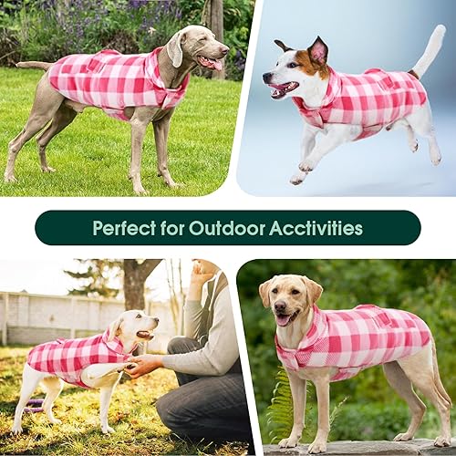 Miniatura 7 de Kuoser - Abrigo de invierno para perro de estilo británico, resistente al viento, ropa para perros, chaquetas para perros, chaleco para perros